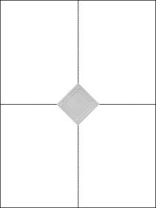 Диагональ плитка по центру