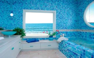Морской стиль в интерьере ванной комнаты